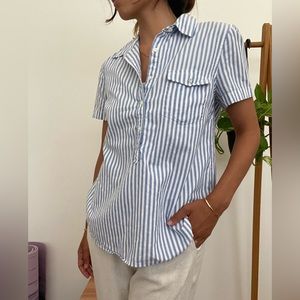 J. Crew Striped Button Down Collared Shirt